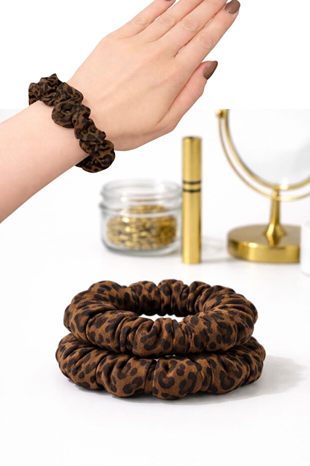2-Piece Mini Leopard Rubber Buckle