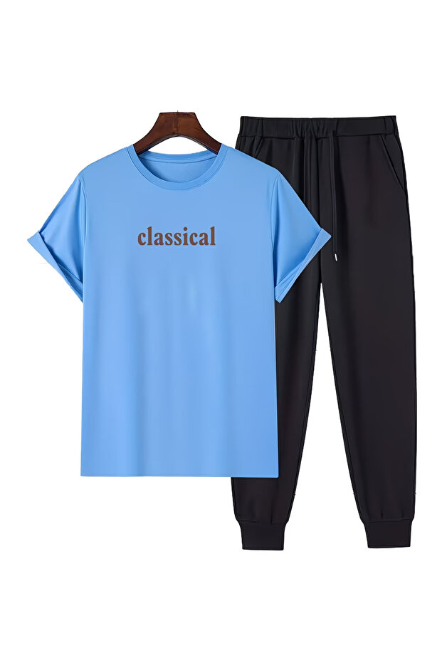 Unisex 2-Piece Classic Printed Tracksuit Set