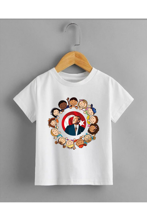 23 April Printed 100% Cotton Crew Neck Children's T-Shirt