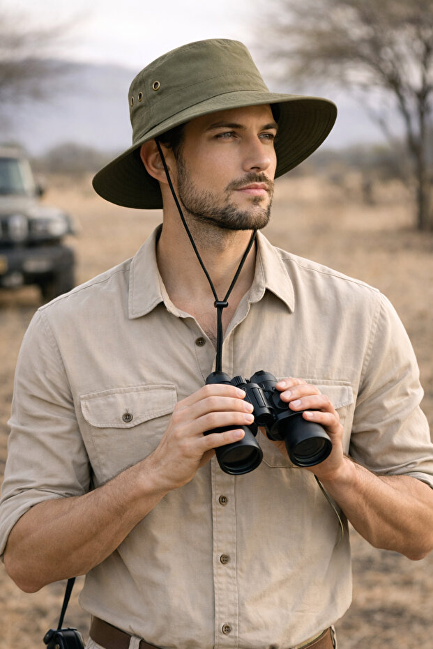 Unisex Foldable Safari Hat – Lightweight Outdoor Sun Hat with Uv Protection (Color Options Available)