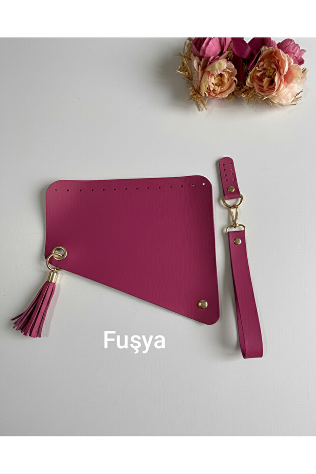 Faux Leather Side Cover and Handle Set for Knitted Bags