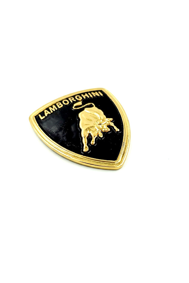Sticker Lovers Lamborghini Gold Design Emblem Metal 5.8X6.5 Cm.