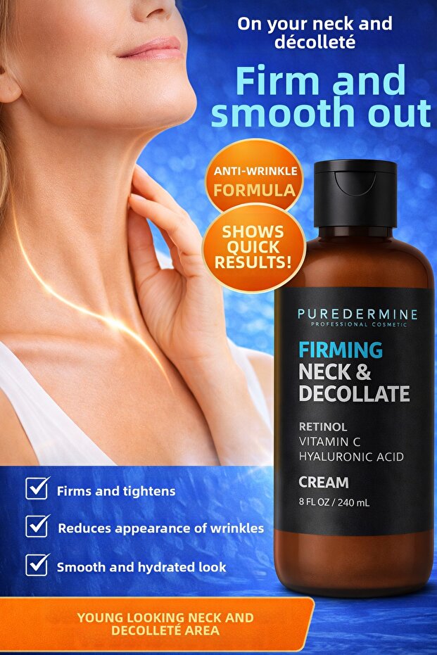 Professional Care Cream That Reduces Wrinkles and Tightens the Neck & Large Size