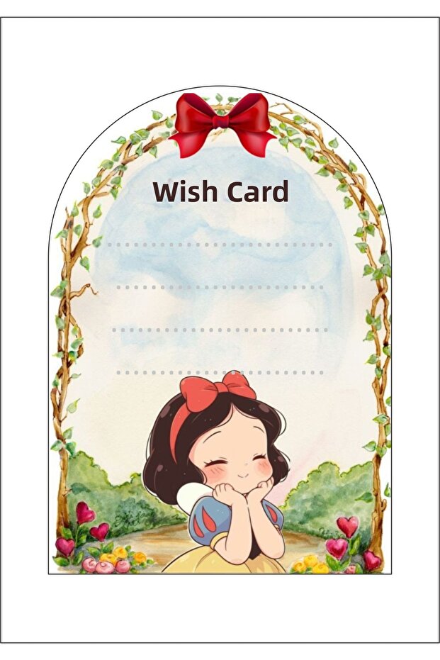 Snow White Wish Card 18-Pack *Thick Paper 8*12 cm