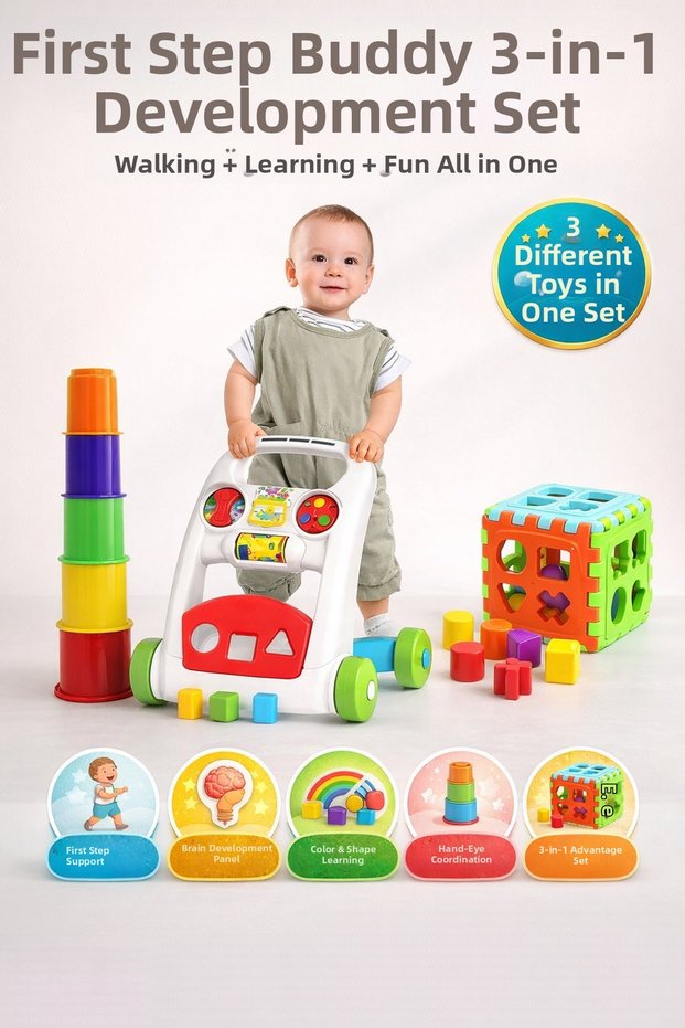 Dede My First Walking Companion - Kiki Cute Tower 6-Piece - Kiki Cute Bultak 3-Piece Set