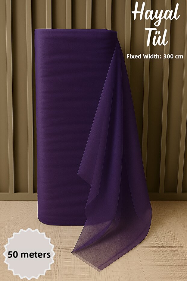 Purple Hayal Tulle Length 50 Mt Most Stable 3 Mt Engagement, Henna, Wedding, Bundle, Door Birth Dowry Party Decoration