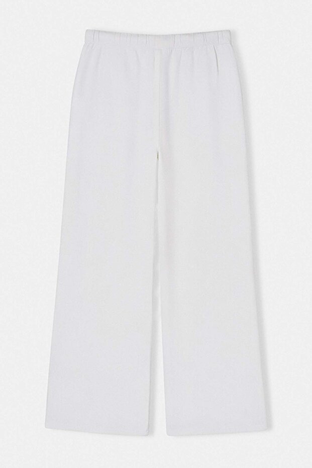 Beyaz Yüksek Bel Wide Leg Tencel Karışımlı Jeans TWOSS26JE00209 - 6
