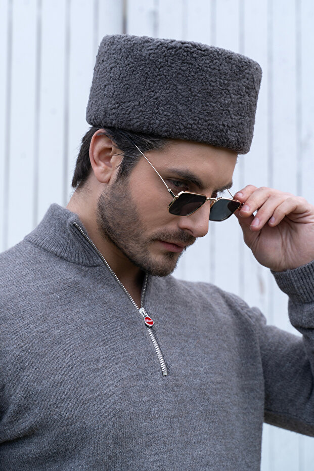 Kafkas Kalpağı Deri Şapka - 7