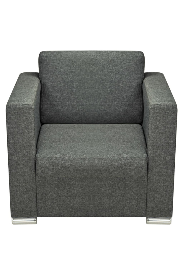 Fotoliu, gri închis, material textil - 4