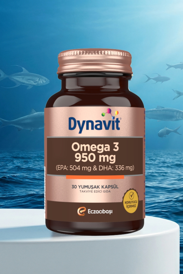 Omega 3 950 mg 30 Yumuşak Kapsül - Yüksek EPA & DHA -1400mg Balık Yağı-Fish Oil Kalp Sağlığı - 5