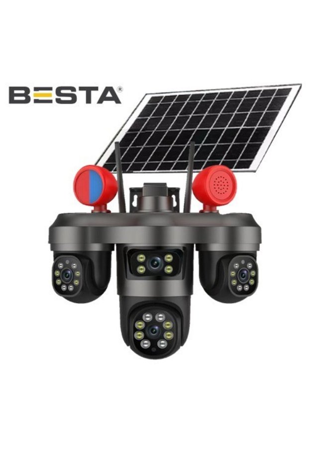 Solar 4g 3 Mp + 3Mp + 3Mp 3 Camera Wireless Security Camera Bs-55G