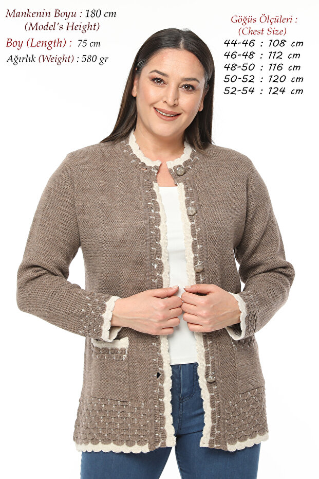 Knitwear Women's Middle Age Thick Mother Cardigan