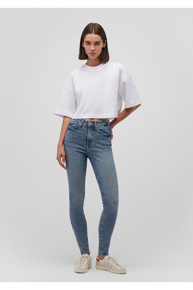 Serenay Gold Shape Hazy Indigo Blue Jean Trousers 100980 -87796