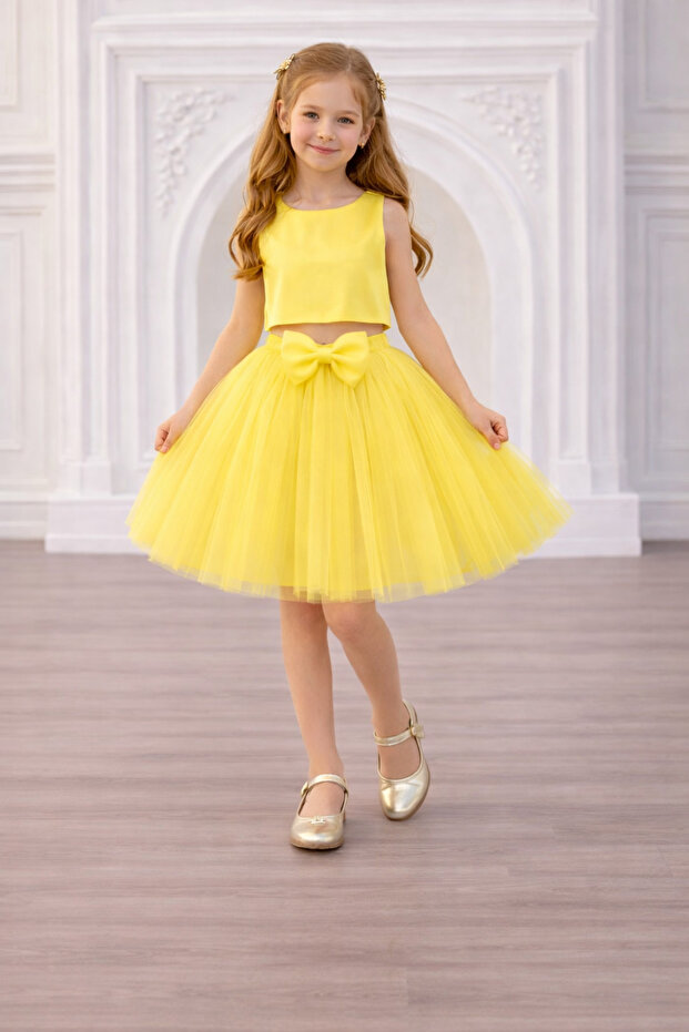 Girl's Front Buckle Tutu Skirt