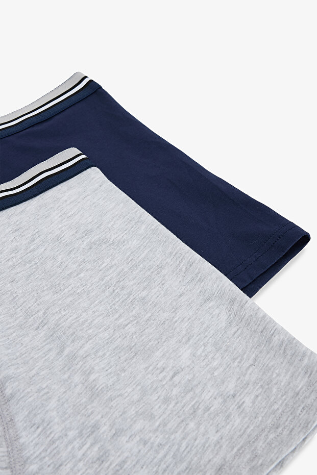 Erkek Pamuklu Basic Same Tape 2li Boxer - 4