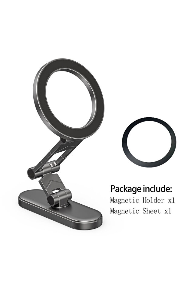black Dual Side Magnetic Car Phone Holder for Magsafe iPhone 17 16 15 Car Dashboard Holder 360° Rota