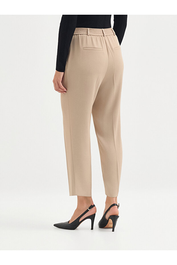 Bej Klasik Pantolon - 5