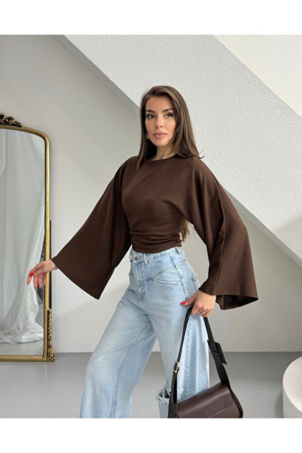 Salaş Kol Bele Oturan Model Bluz - 3