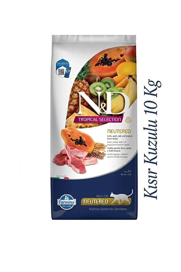 N & D Tropical Kuzu Etli Kısırlaştırılmış Kedi Maması 10 KG