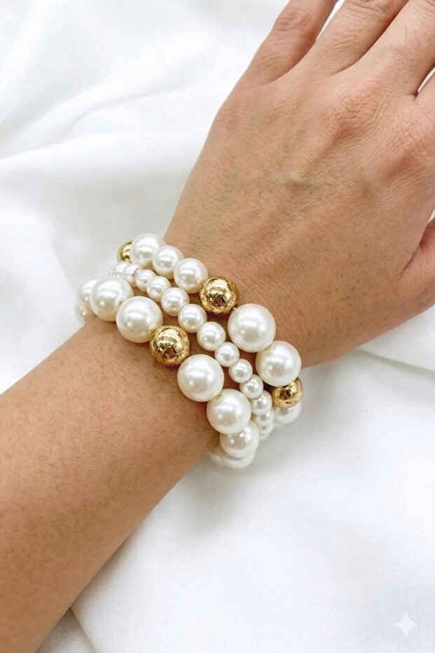 Inci Gold Top Design Wrapped Bracelet