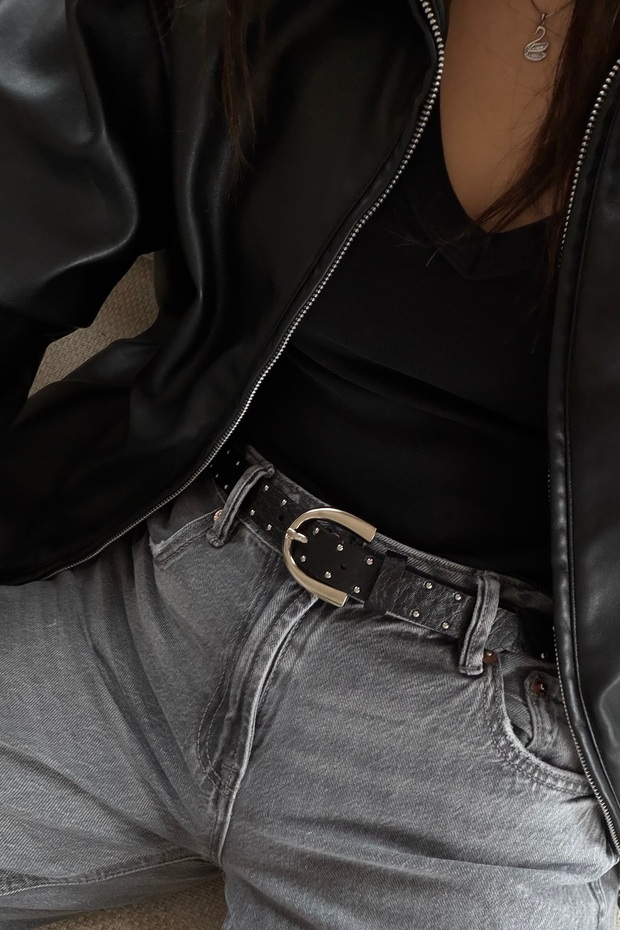 Mia Silver Buckled Troklu Women's Belt