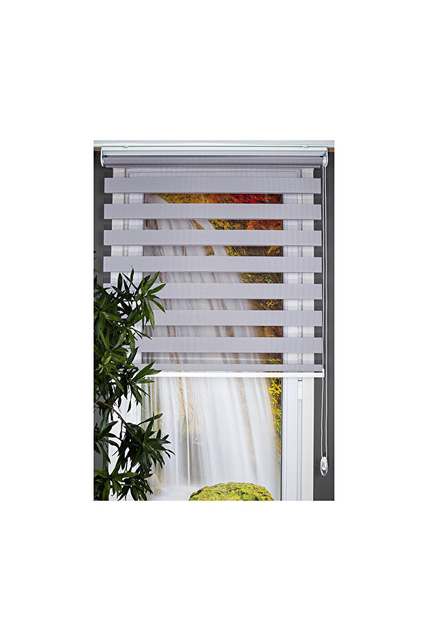 Zebra Stor Perde Gri - 1