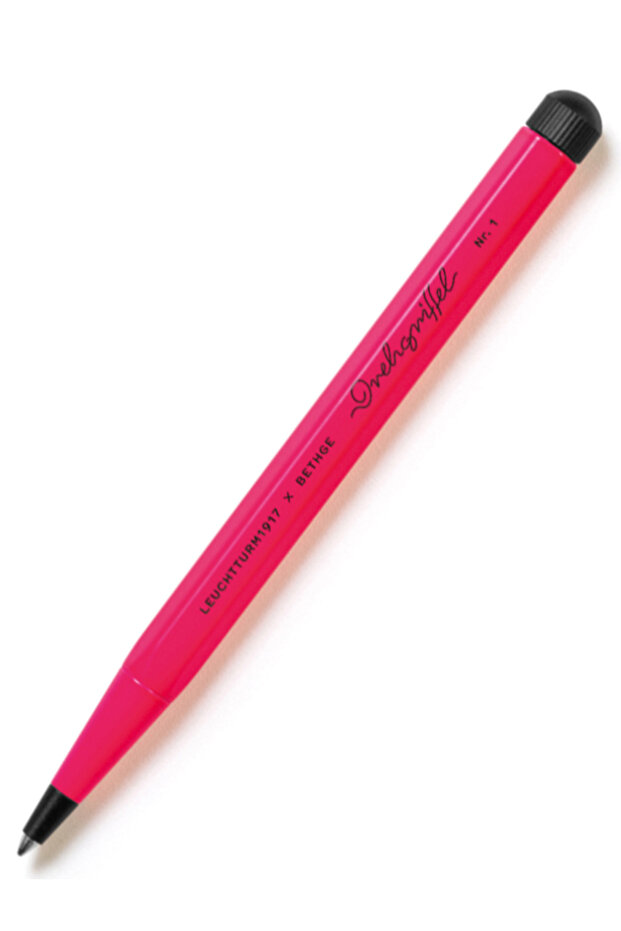 Luminous Limited Edition Rotary Handle No. 1, Black Ink Pen, Luminous Pink