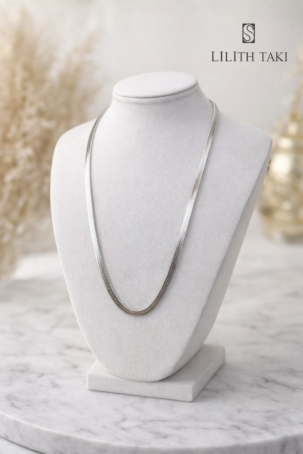 Italian Flat Chain Steel Necklace - Timeless Elegance and Durability