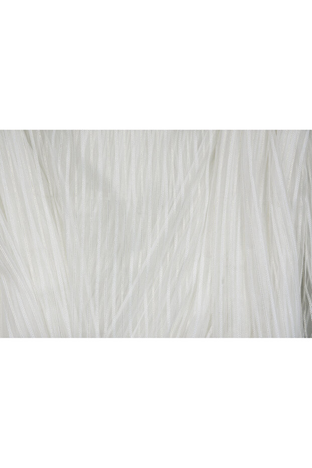PASTA 150 MODEL GOLD SILVERY BROKEN WHITE COLOR READY STITCHED PLEATED TOWEL CURTAIN 300*260