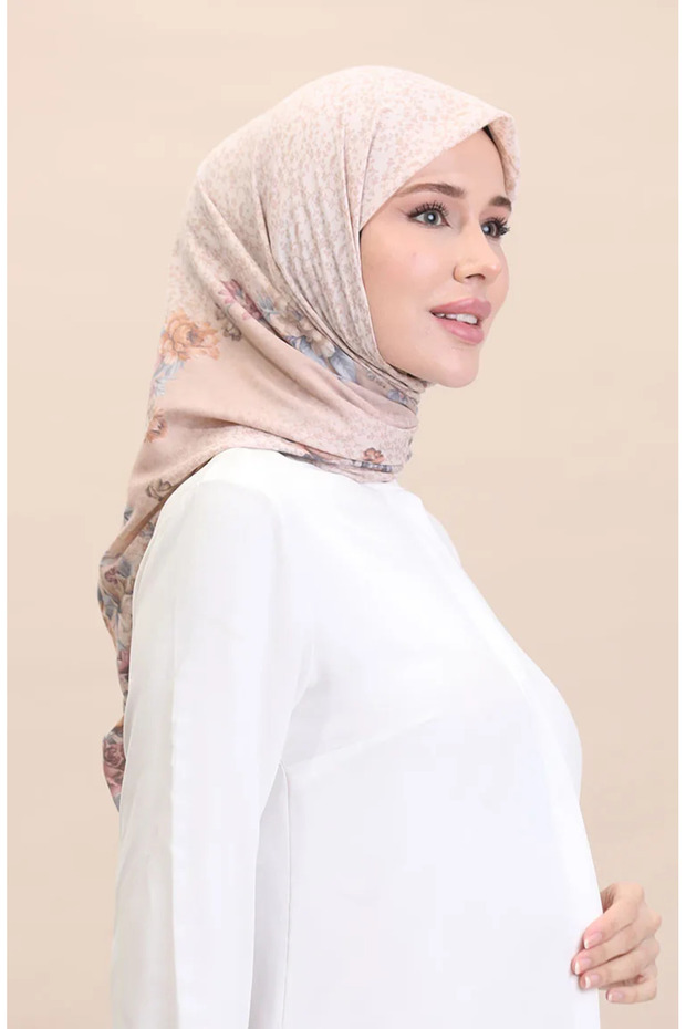 Flover-06 Patterned Salmon Scarf - 2