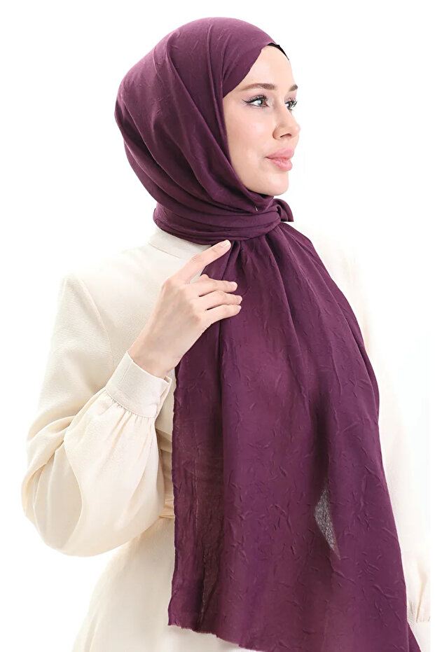 Bambu Şal 70281-39 Mor - 2