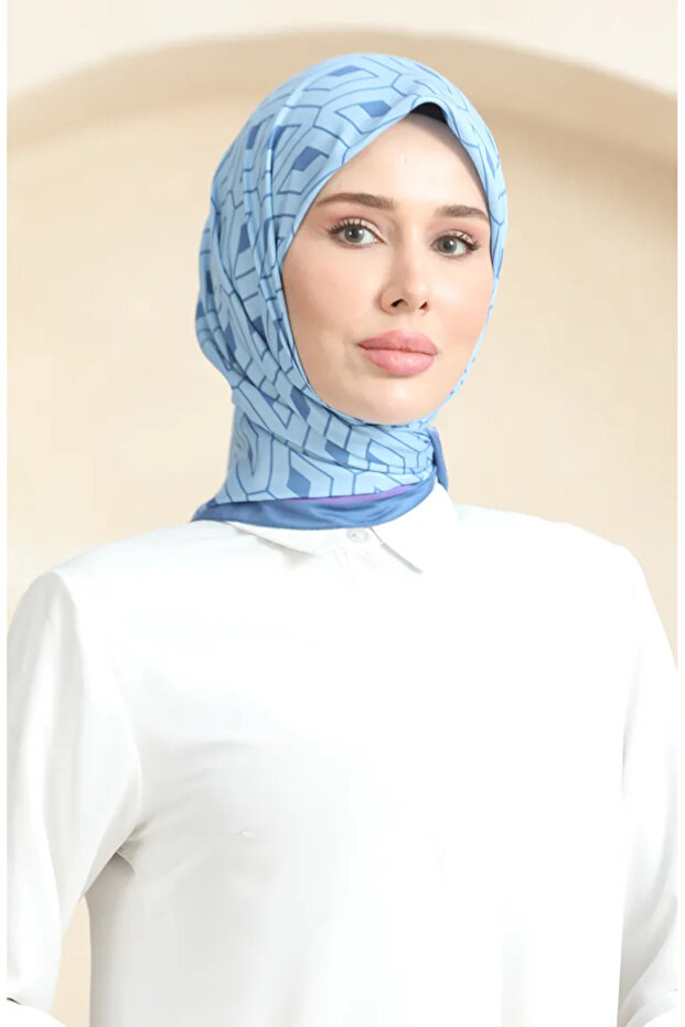 Indigo Denim Blue Soft Cotton Scarf - 19094-05