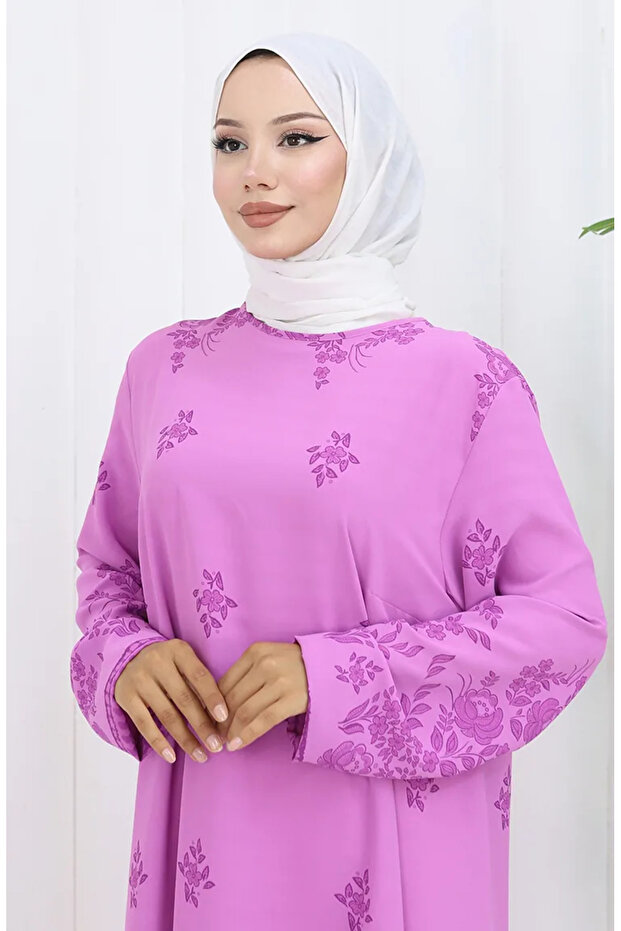 Patterned Tunic 1012-07 Dusty Rose - 3
