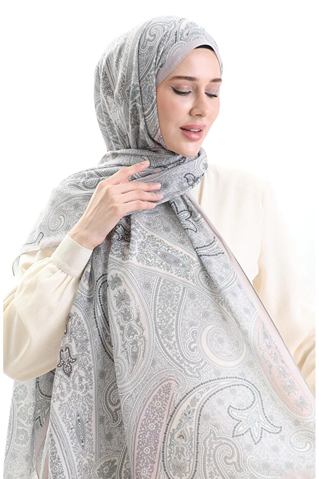 شال قطن منقوش من Karaca 82001-11 Yavruağzı