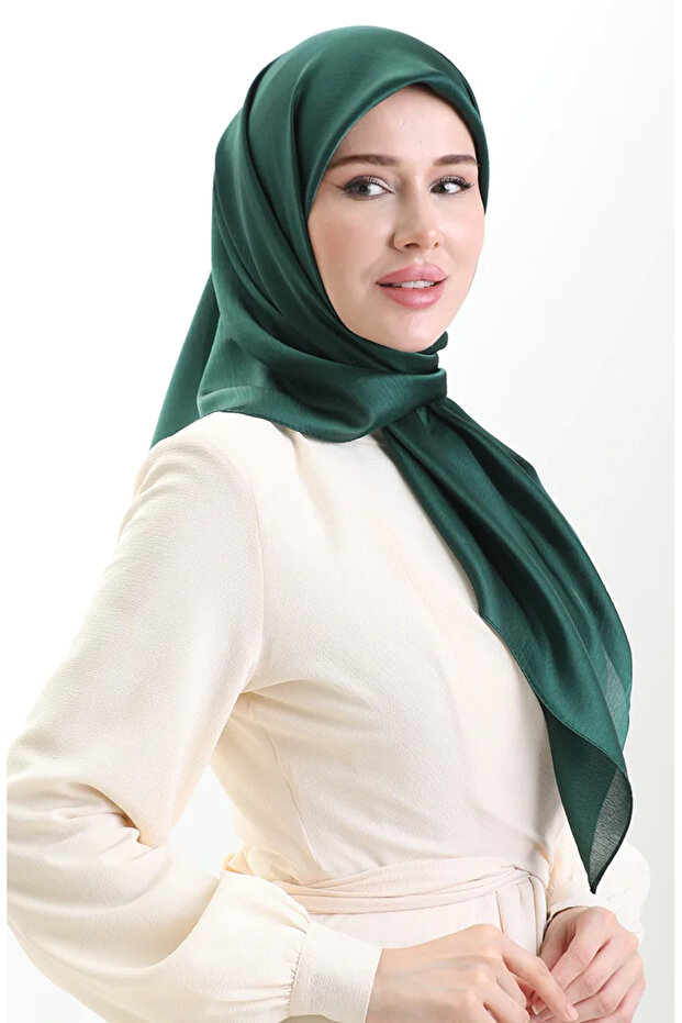 وشاح جان جان من الشيفون 70311-11 أخضر زمردي