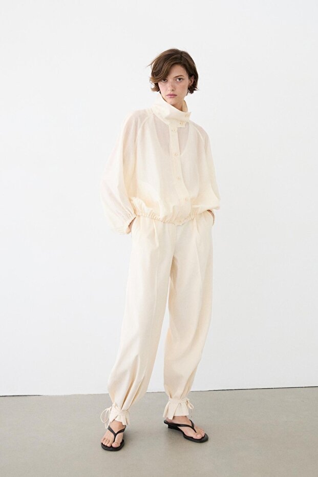 Şeffaf bomber ceket - 1