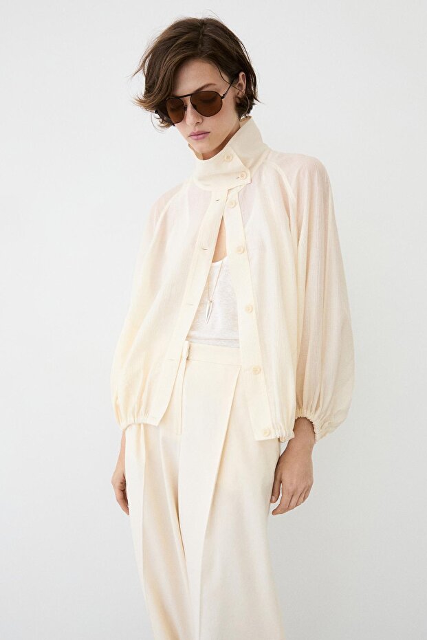 Şeffaf bomber ceket - 2