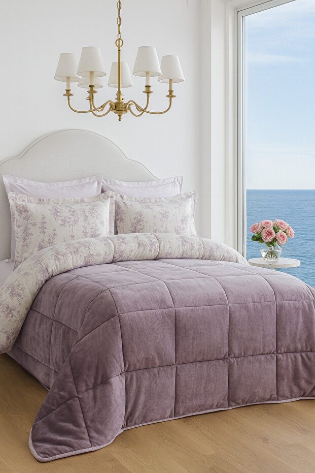 BED LİNE Softly Uyku seti Çift Kişilik Verona Lila