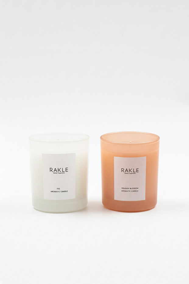 Basic Soft 2'li Mum Seti Beyaz - Turuncu 120 gr - 5