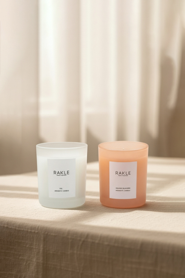 Basic Soft 2'li Mum Seti Beyaz - Turuncu 120 gr - 1