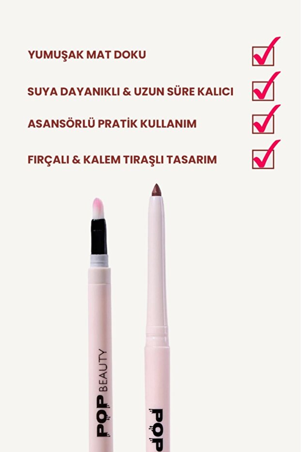 Dudak Kalemi, Suya Dayanıklı, Asansörlü, Waterproof Lıplıner- Burn Out 8684415590169 - 3