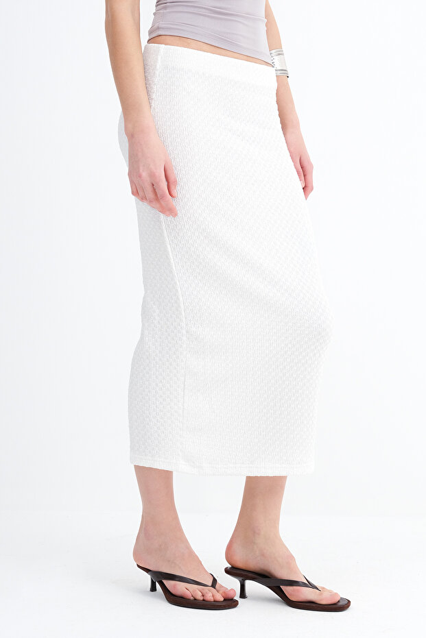 Dokulu Midi Etek E0575 - 2