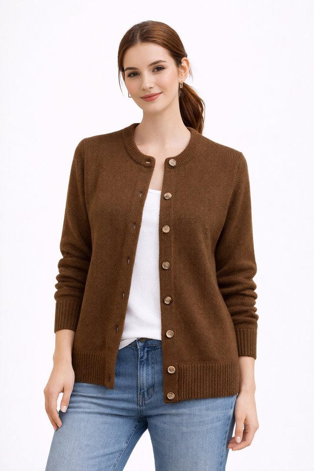 Women's Vita-251 Puli Long-Sleeved Knitwear Cardigan Lilac