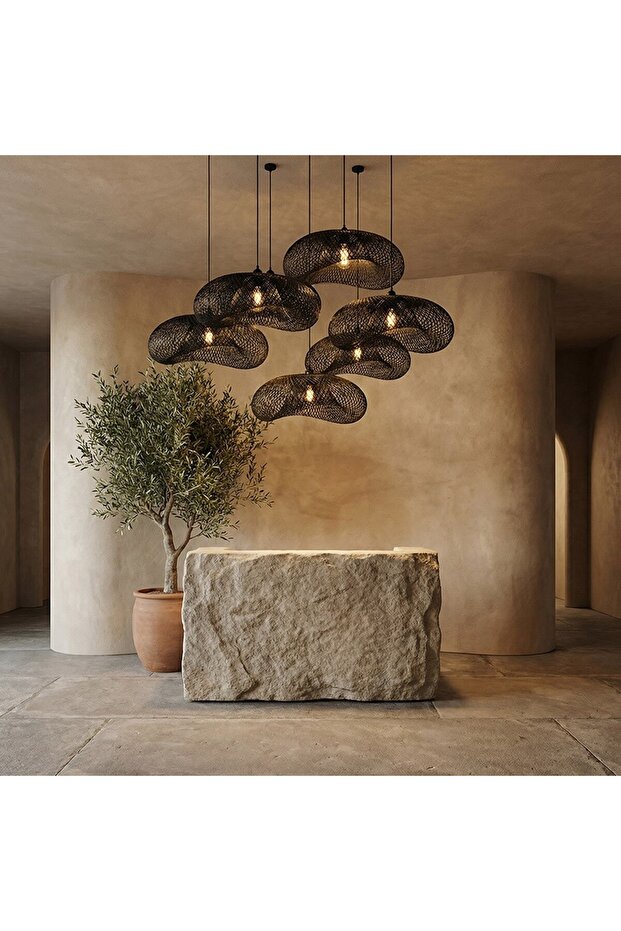 80x55x25 cm Bambu Avize - 7