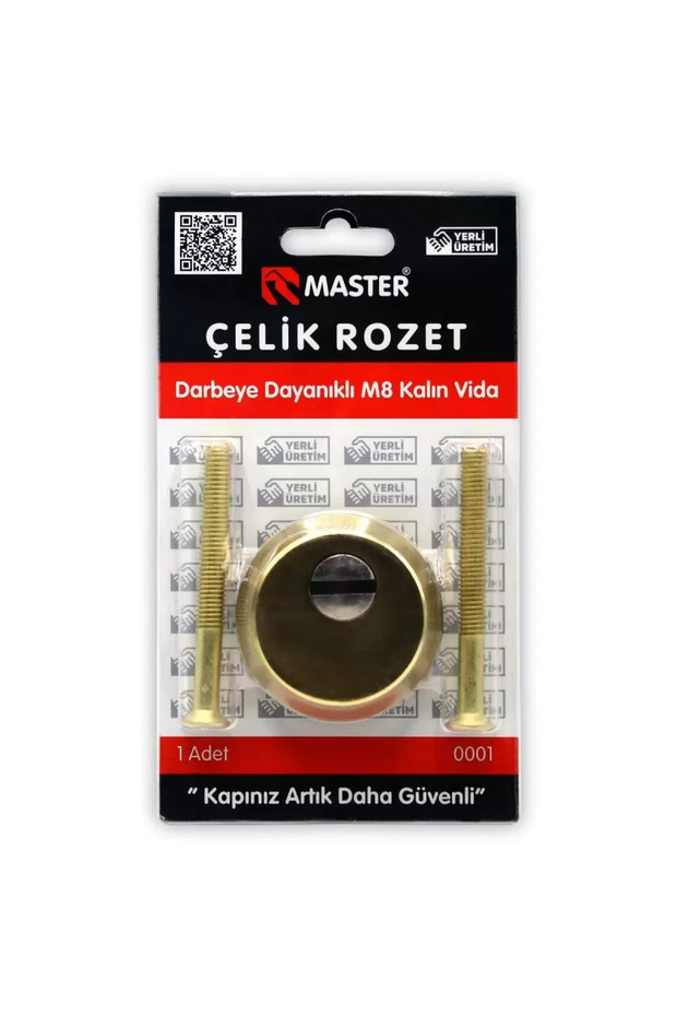 Kalın Vidalı Çelik Rozet sarı - 2