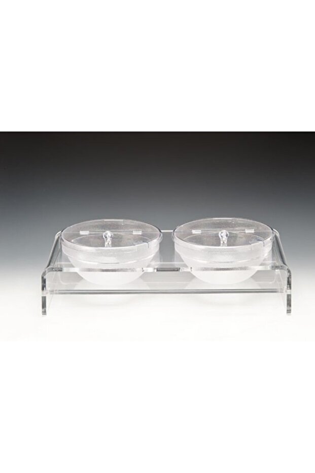 Double Policarbon Bowl Presentation Stand