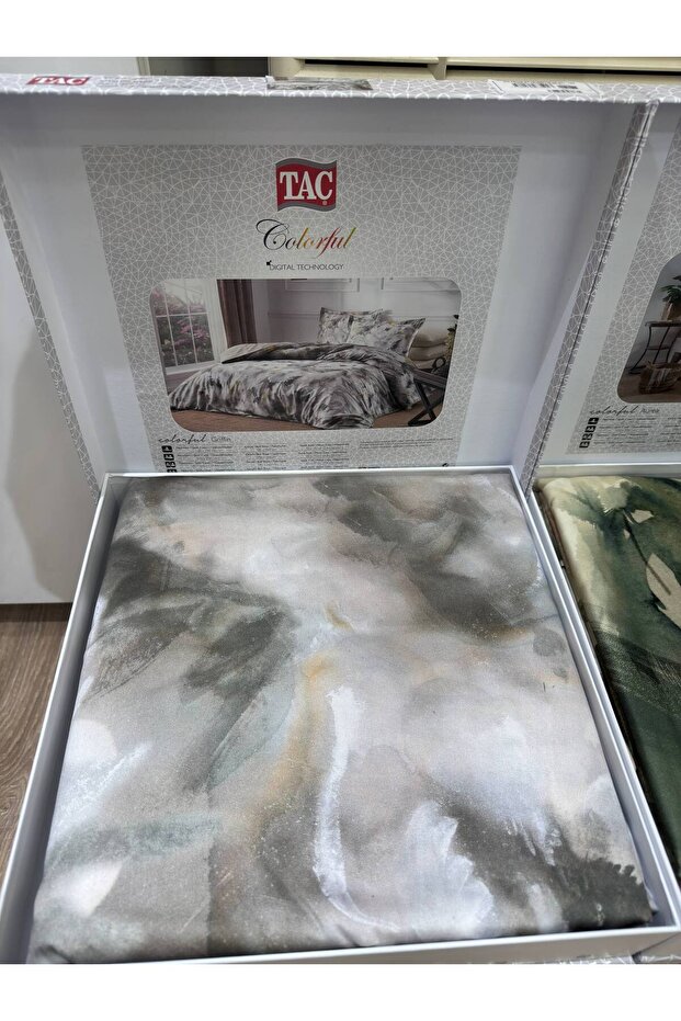 طقم غطاء لحاف رقمي مزدوج من الساتان مقاس 200x220 سم