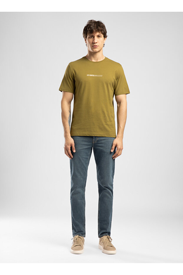 Elvis Men's Regular Fit 100% Cotton Printed Crew Neck T-Shirt Green