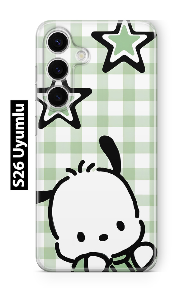 Cute Dog Patterned Transparent Phone Case Compatible with Samsung Galaxy S26