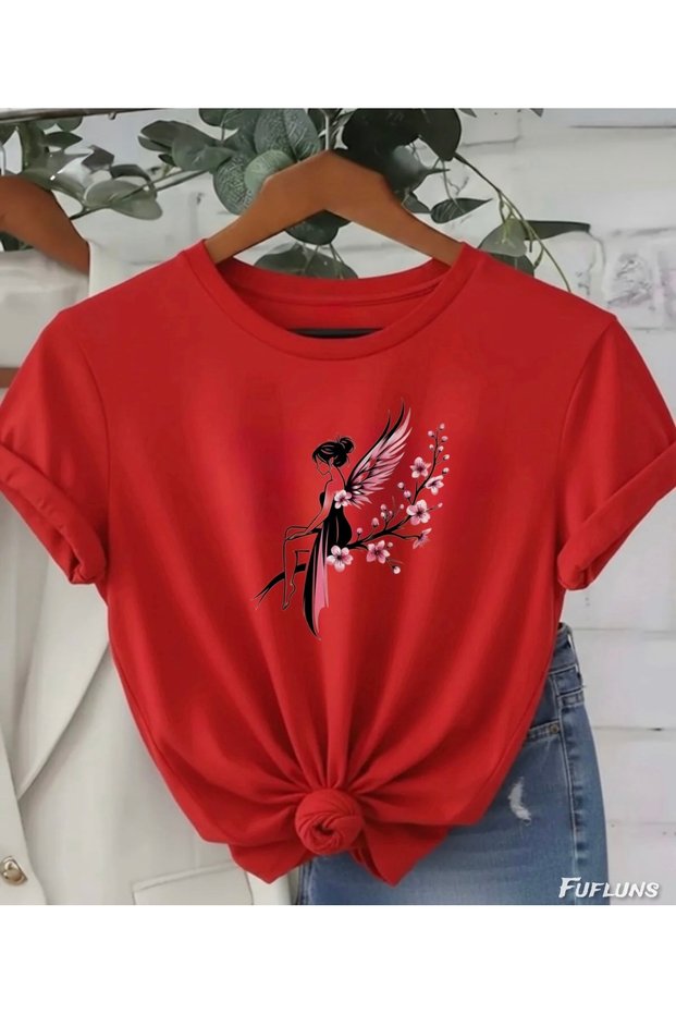 Sakura Flower Women's Printed Unisex Women'S/Men's Oversize Crewneck T-Shirt